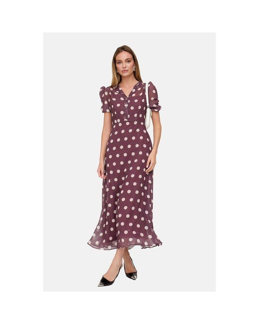 Lily and Lionel Red Julia Button Down Polka Dot Print Maxi Dress