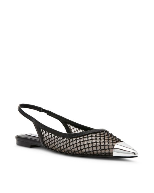 Steve Madden Black Marissa Mesh Slingbacks
