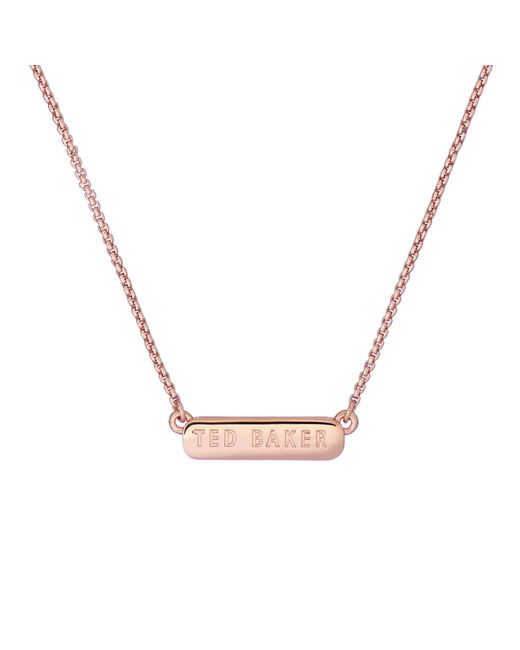 Ted Baker Metallic Scarl Sparkle Bar Pendant Necklace