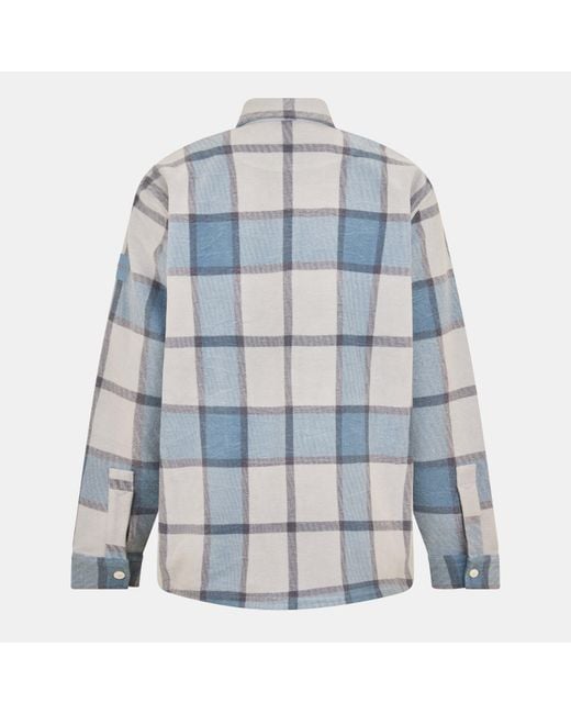 Boss Blue Checked Soft Flannel Overshirt (Locky) for men