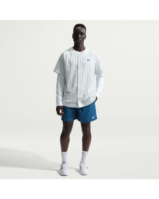 Nike Blue Club Flow Woven Tracksuit Shorts for men