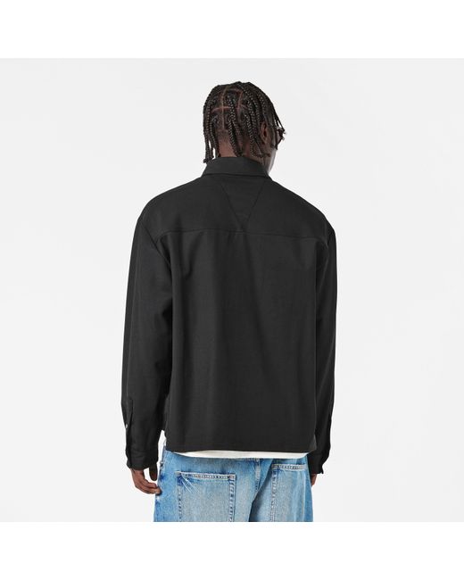 Represent Black Structured Overshirt for men
