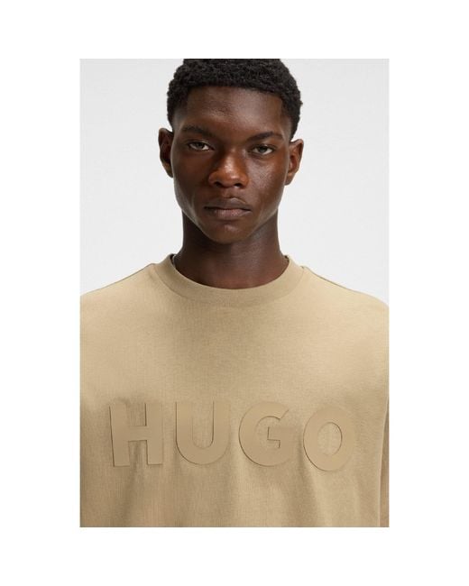 HUGO Natural Dinkee Oversized Fit T-Shirt for men