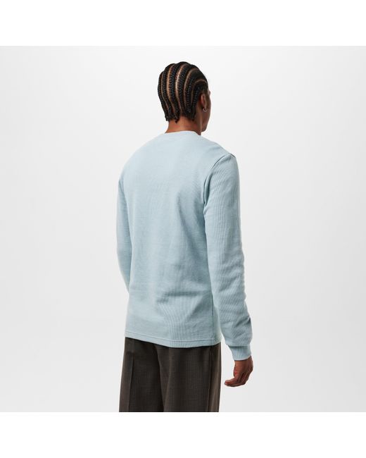 Calvin Klein Blue Waffle Long Sleeve Top for men