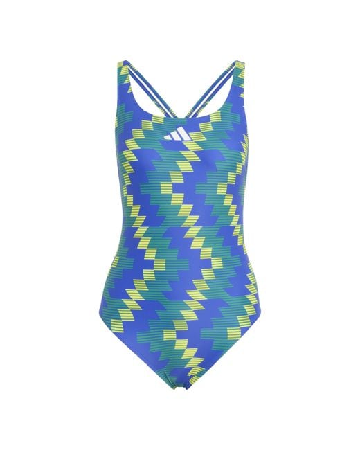 Adidas Blue One Piece Swimsuit