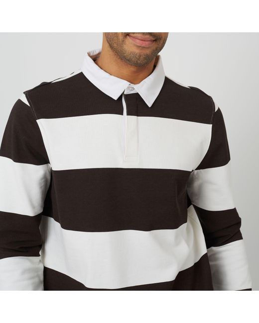 Brave Soul Multicolor Long Sleeve Rugby Polo Shirt for men