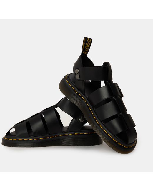 Dr. Martens Black Garin Fisherman Sandal