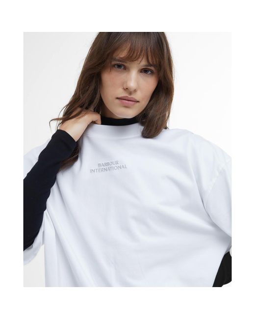 Barbour White Franchesca Logo T-Shirt
