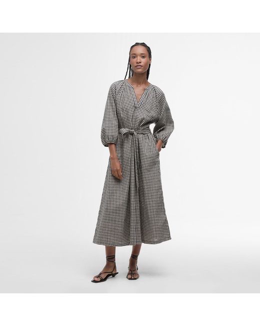 Barbour Gray Suri Midi Dress
