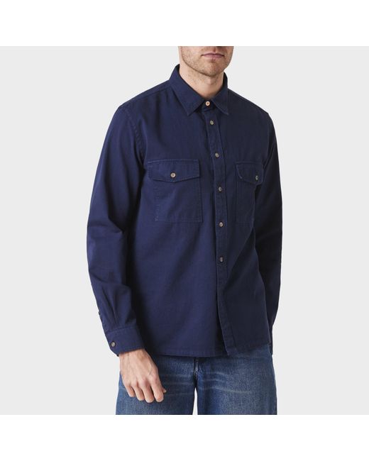 Paul Smith Blue Zebra Long Sleeve Overshirt for men