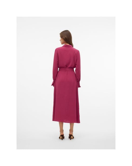 Vero Moda Olla Collared Neck Midi Dress