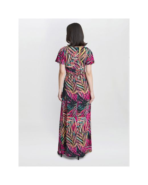 Gina Bacconi Red Felicity Jersey Maxi Dress