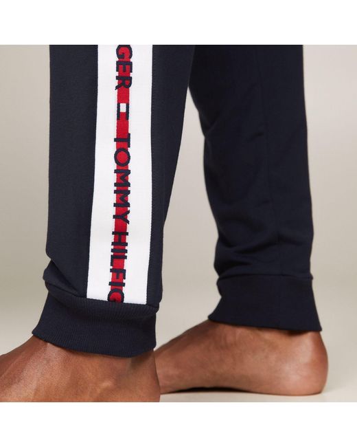 Tommy Hilfiger Blue Repeat Logo Track Pants for men