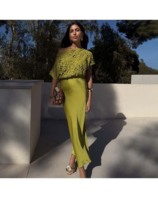 Never Fully Dressed Green Shell Tilly Maxi Dress