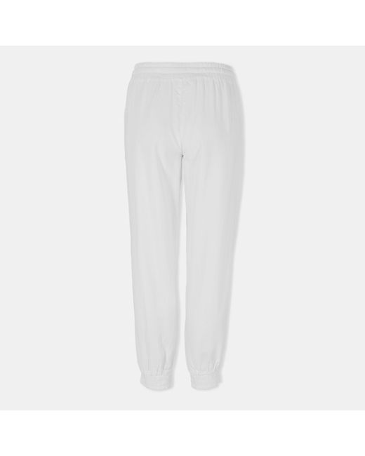Bella Dahl White Easy Closed Hem Jersey Joggers