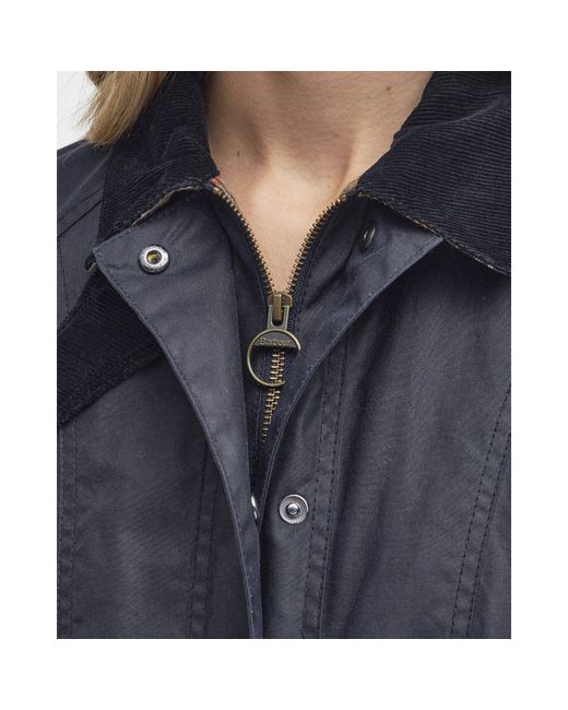 Barbour Blue Beadnell Wax Jacket