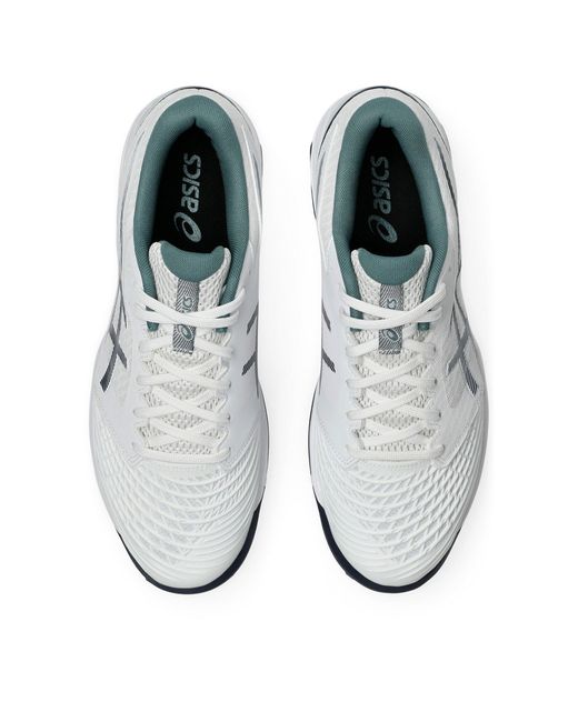 Asics White Field Astro Hockey Shoes for men