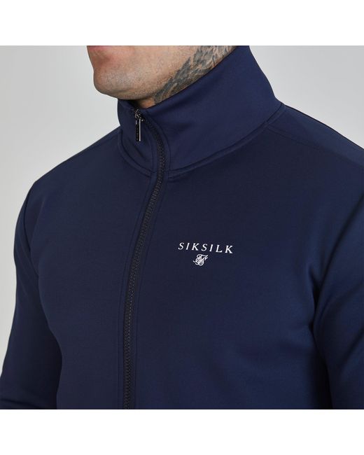 Siksilk Blue Tracksuit Top for men