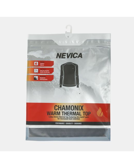 Nevica Black Chamonix Long Sleeve Slim Fit Baselayer Top