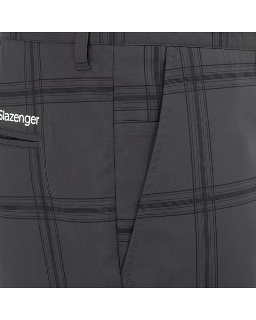 Slazenger 1881 Gray Check Golf Trousers for men