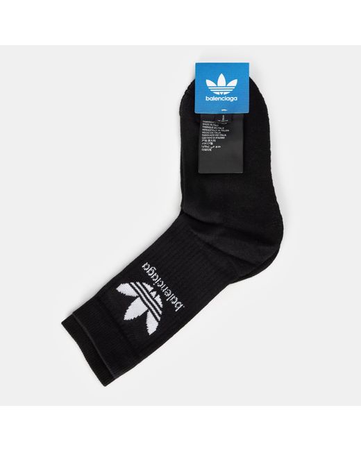 Balenciaga Black Knit Crew Socks