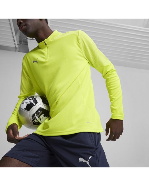 PUMA Yellow Teamfinal Training 1/4-Zip Fleece for men