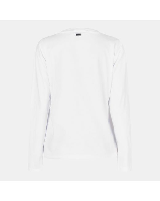 Barbour White Lavensdale Long-Sleeved T-Shirt