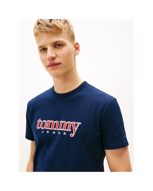 Tommy Hilfiger Blue Applq Short Sleeve T-Shirt for men
