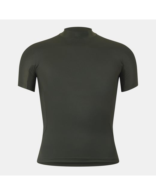 Balenciaga Green Short Sleeve Performance Breathable Gym Top for men
