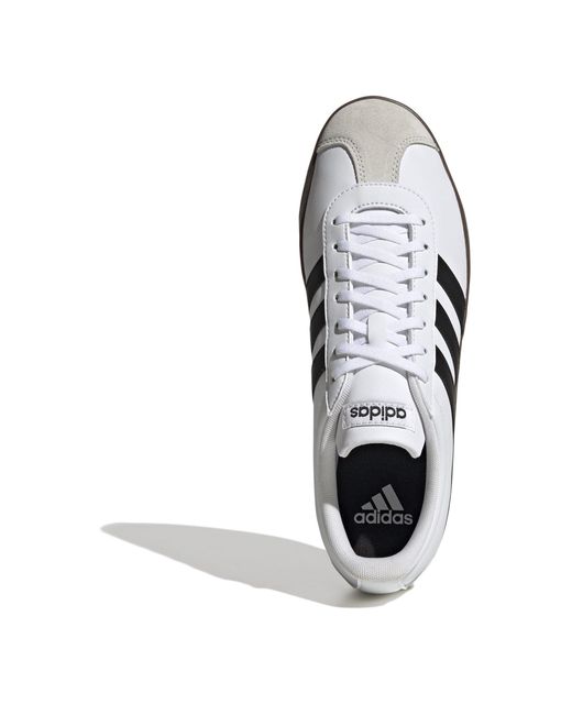 Adidas White Vl Court Base Shoes for men