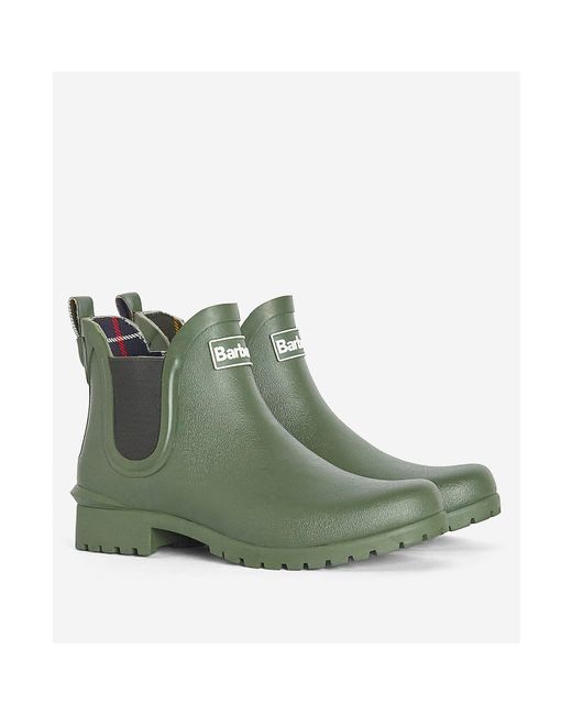 Barbour Green Wilton Chelsea Wellington Boots