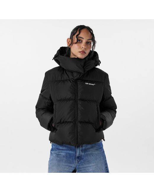 Off-White c/o Virgil Abloh Black Off- Short Puffer Jacket