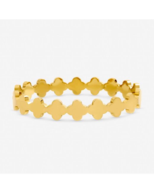 Jon Richard Metallic Plated Waterproof Polished Clover Bangle