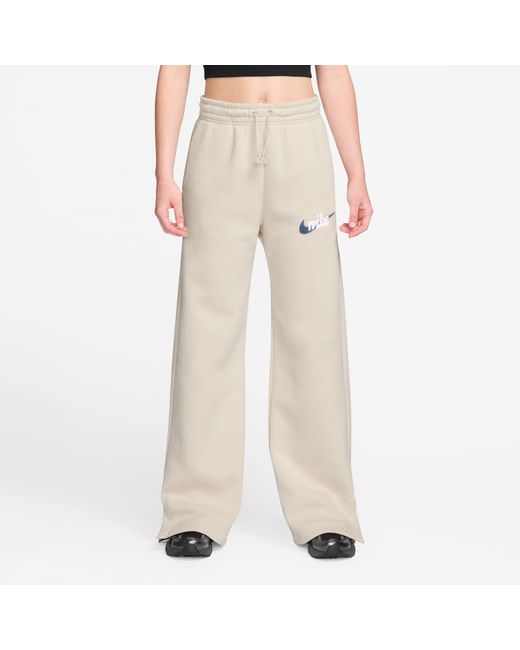 Nike Natural Open Hem Fleece Jogging Bottoms