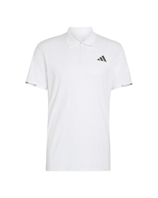 Adidas White Wim Short-Sleeve Polo Shirt for men