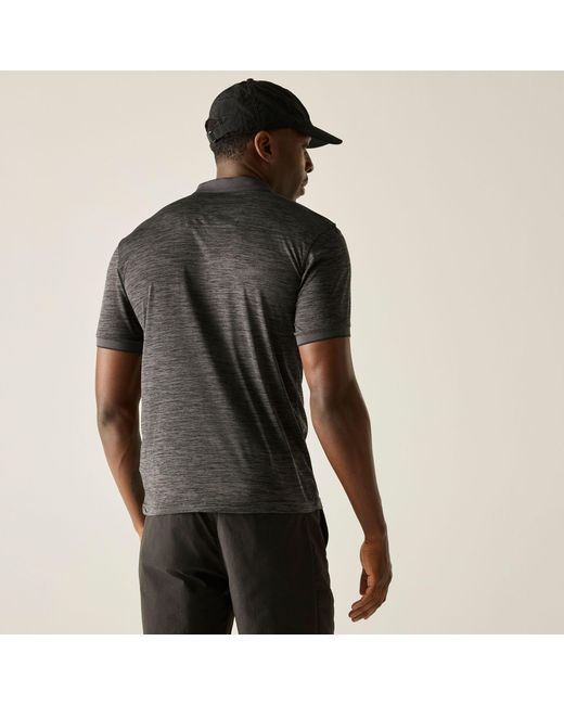 Regatta Black Remex Ii Quick-Drying Polo Shirts for men