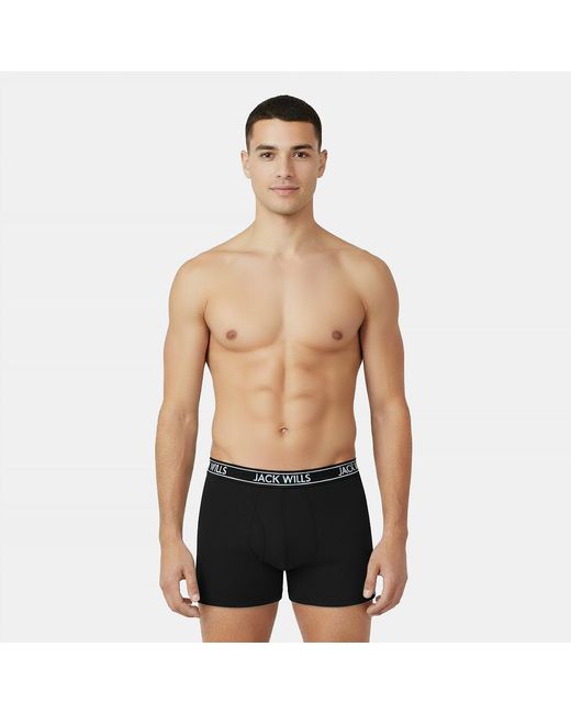 Jack Wills Black Jw Daundley Boxers 3 Pack for men