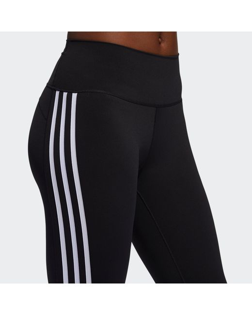 Adidas Black Believe This 2.0 3-Stripes 3/4 Leggings