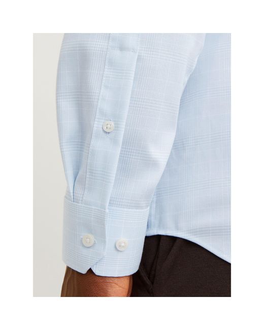 Jack & Jones White Parker Long-Sleeve Patterned Shirt for men