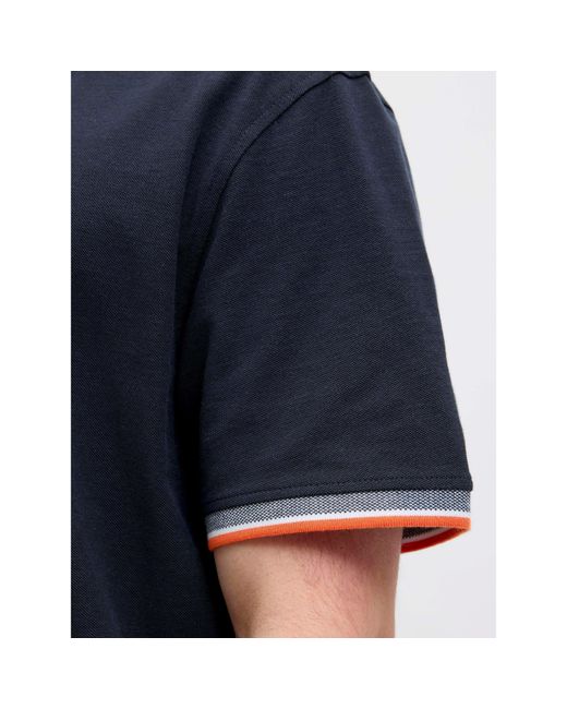 Jack & Jones Blue Paulos Short Sleeve Polo Shirt for men