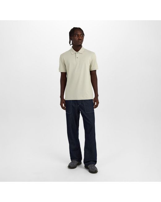 CP COMPANY METROPOLIS Natural Tipped Short Sleeve Polo Shirt for men
