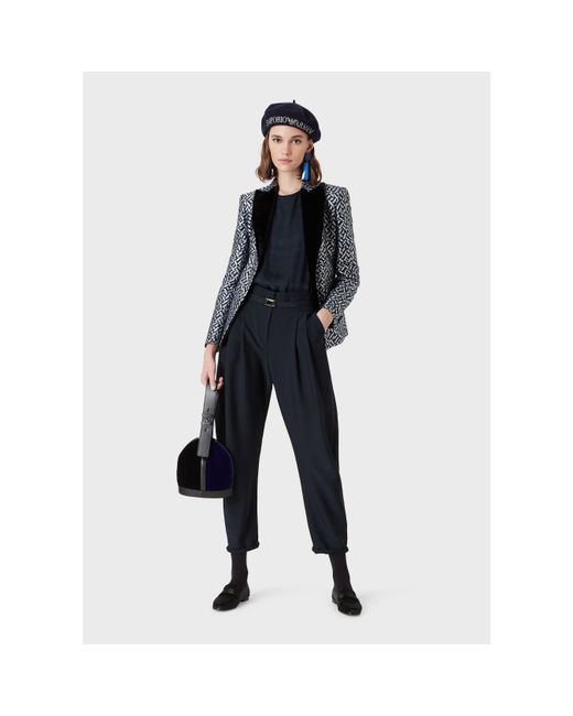 EA7 Gray Emporio Armani Collared Regular Fit Blazer Jacket