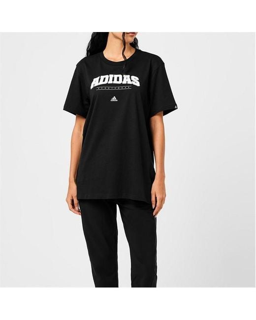 Adidas S Collegiate Graphic T-shirt Black/pink M