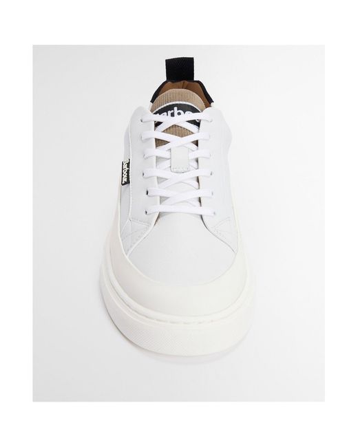 Barbour White Stannington Trainers for men