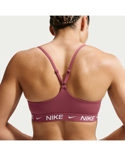 Nike Red Indy Light Support Padded Sports Bra