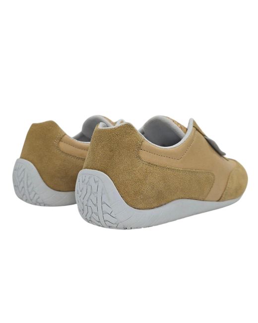 Jack Wills Natural Jw Yosemite Suede Lace Up Low-Top Trainers