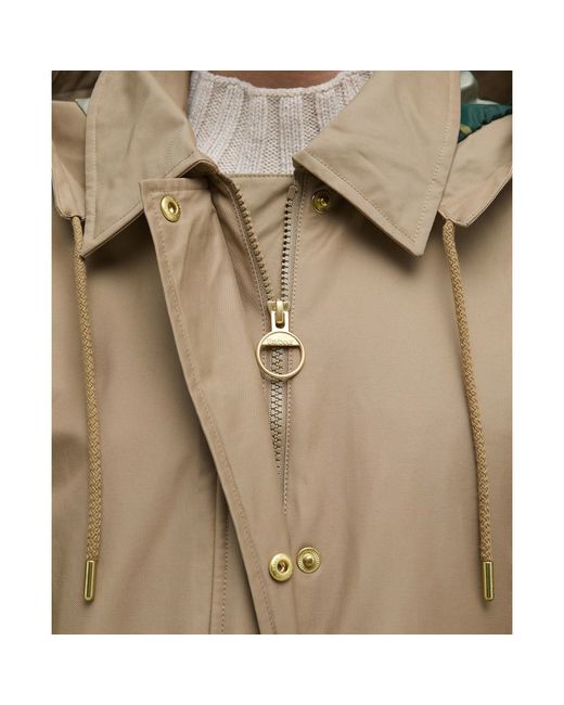 Barbour Natural Maude Waterproof Detachable Hood Long Sleeve Rain Anorak