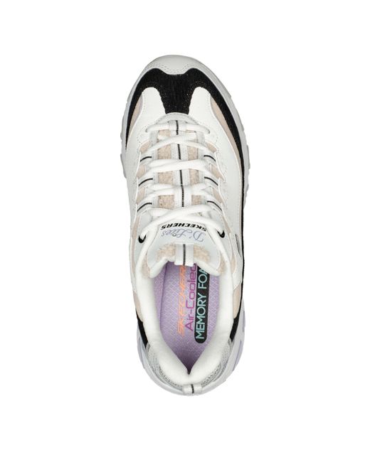 Skechers White Classic Low-Top Trainers