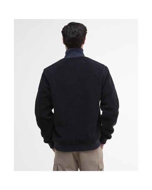 Barbour Blue Dinstone Fleece Long Sleeve Teddy Coat for men