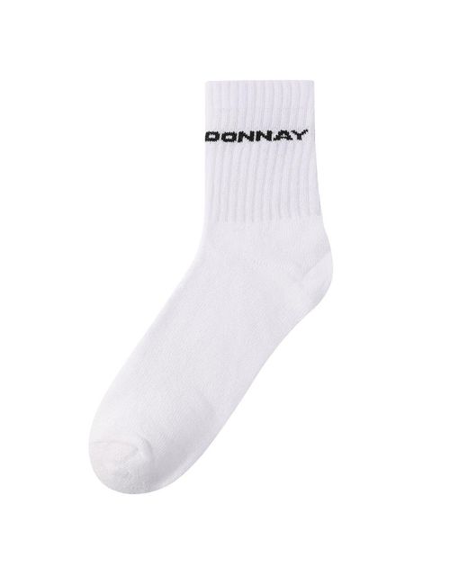 Donnay White 10 Pack Quarter Socks Plus Size 12